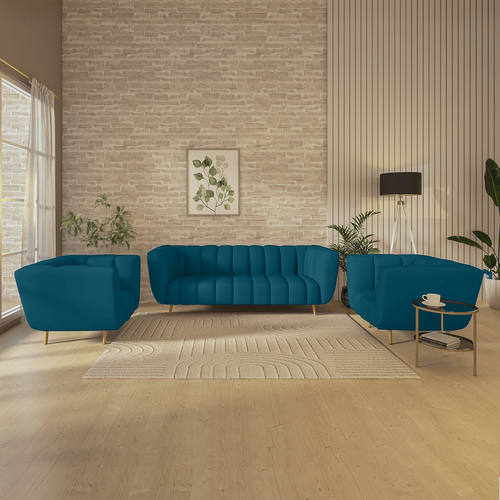 Mushy High Density Foam Sofa Set - Ouch Cart