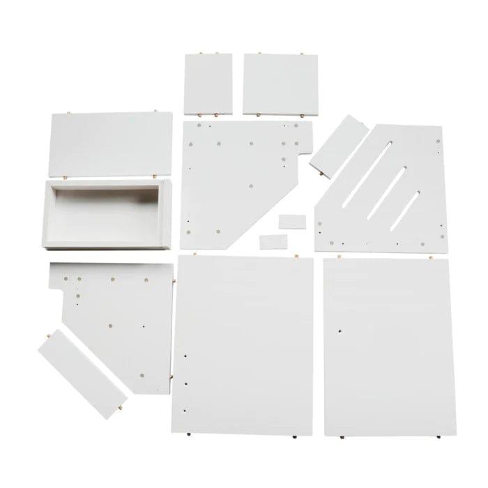 Multi Use Desktop Stationery Organizer Box with Drawer Rack (White) - Ouch Cart