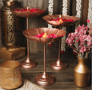 Rose Gold Urli Sat of 3 - Ouch Cart