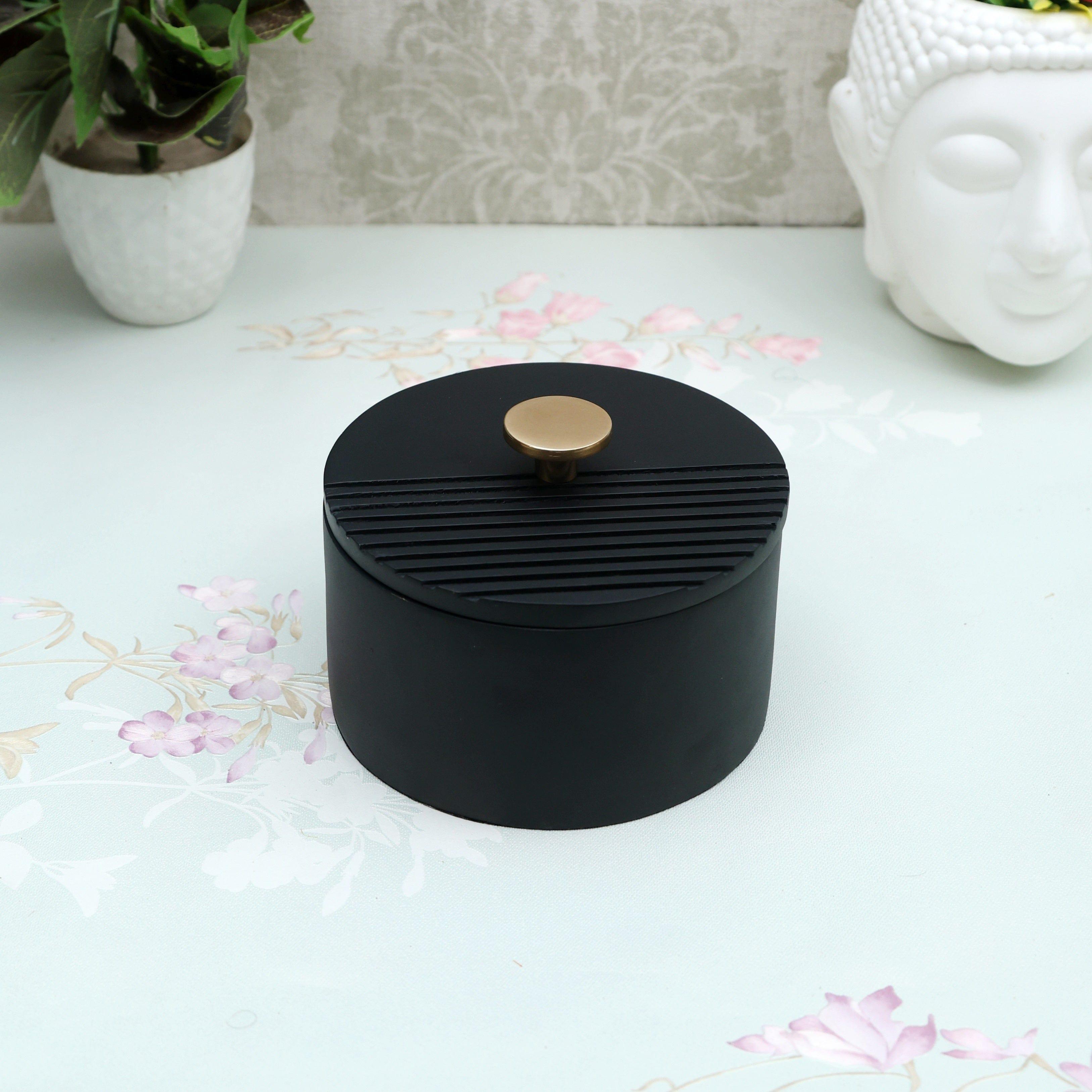 The Artisan's Stripes- Trinket Large Black Box - Ouch Cart