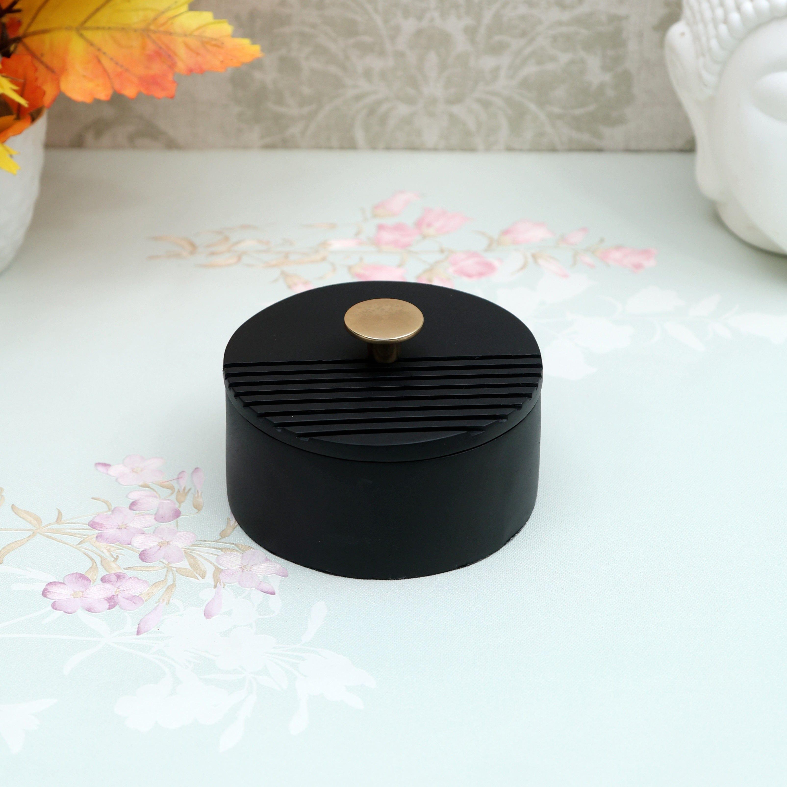 The Artisan's Stripes- Trinket Small Black Box - Ouch Cart