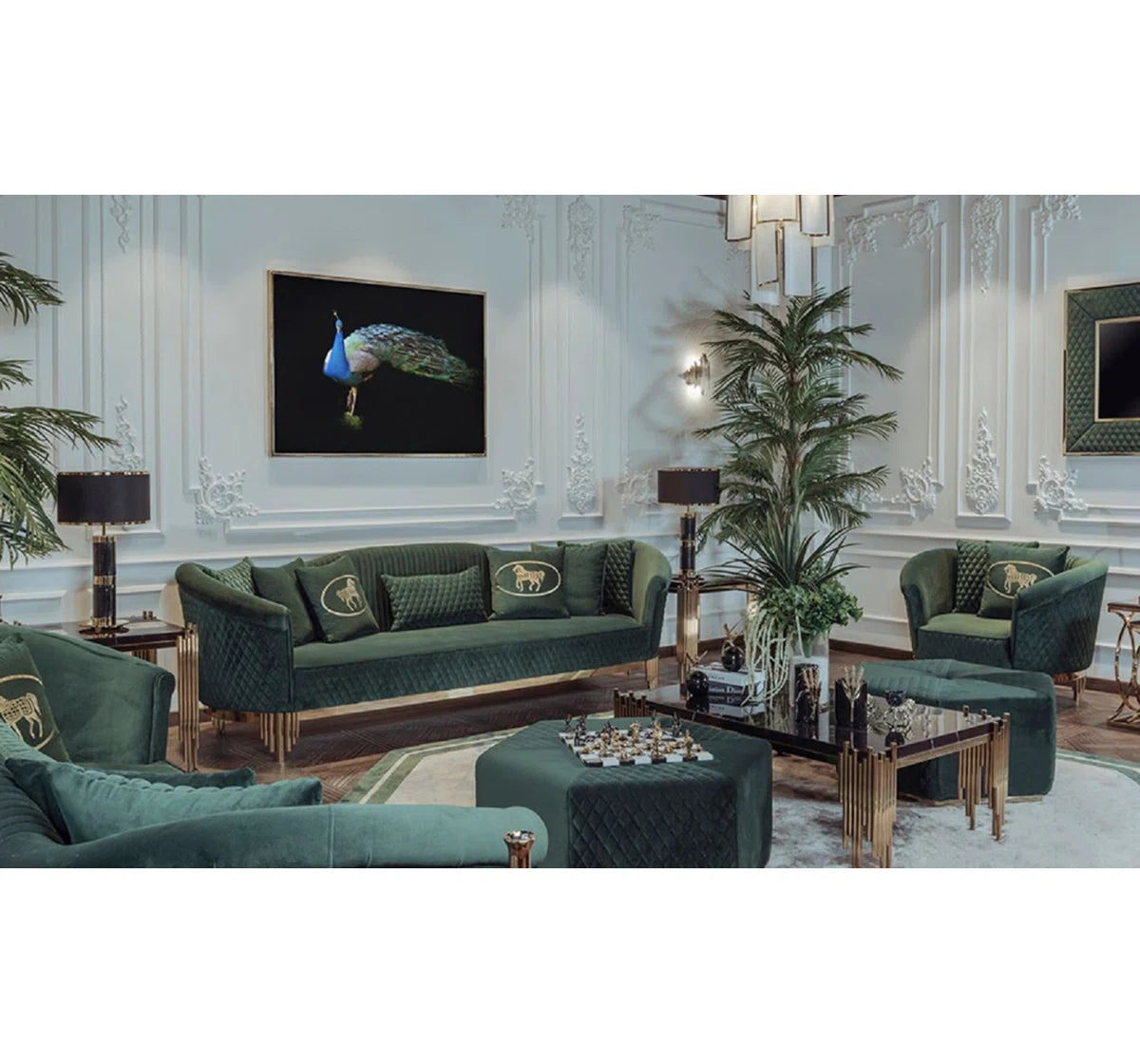 3 - Piece Velvet Living Room Set