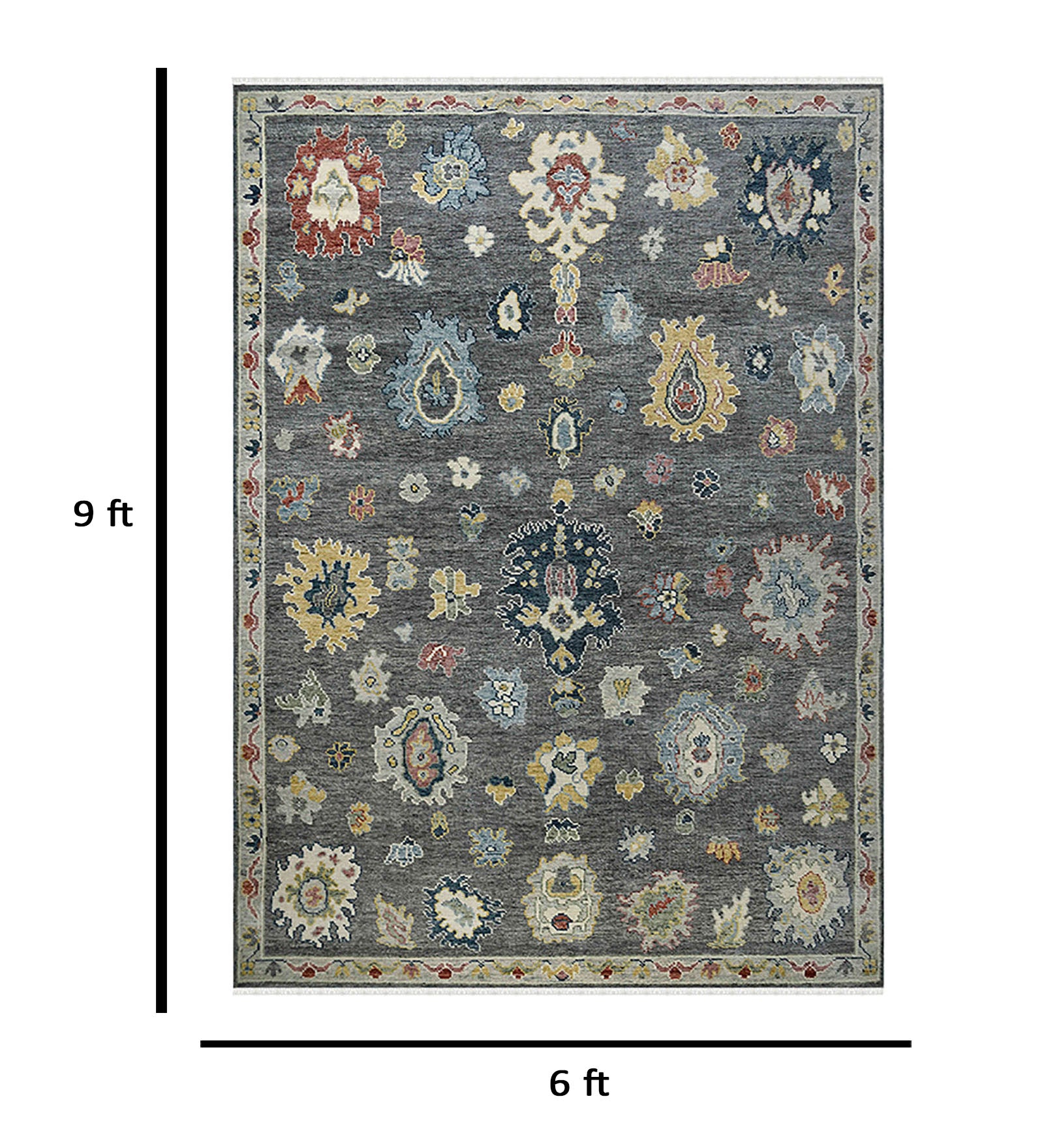 Jaigarh Traditional Pattern Hand Knotted  Rectangle Anti-Skid Designer Carpet, Area Rug For Bed Room, Living Room - 6'x9'