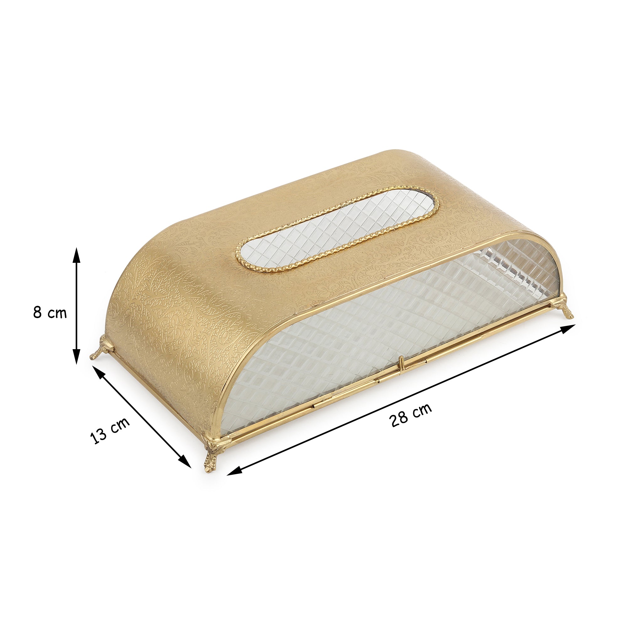 Sleek Slant Diamond Crystal Tissue Holder - OUCHCART
