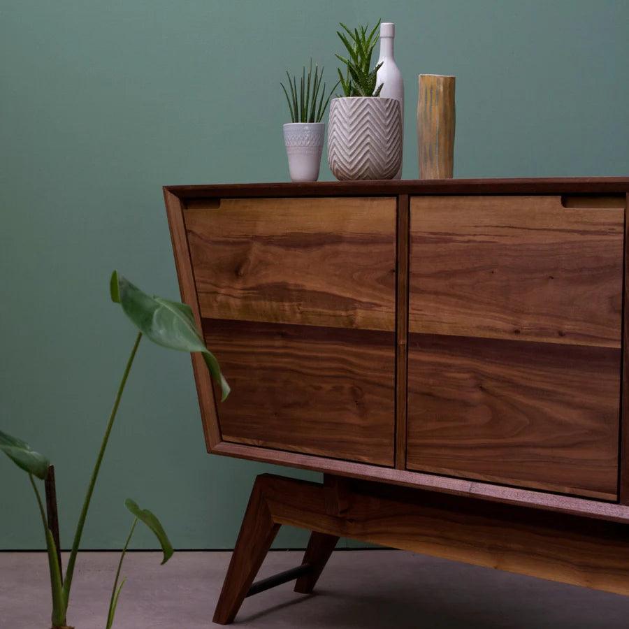 AMERICAN BLACK TEAK WOOD WALNUT CABINETS SIDEBOARDS - Ouch Cart