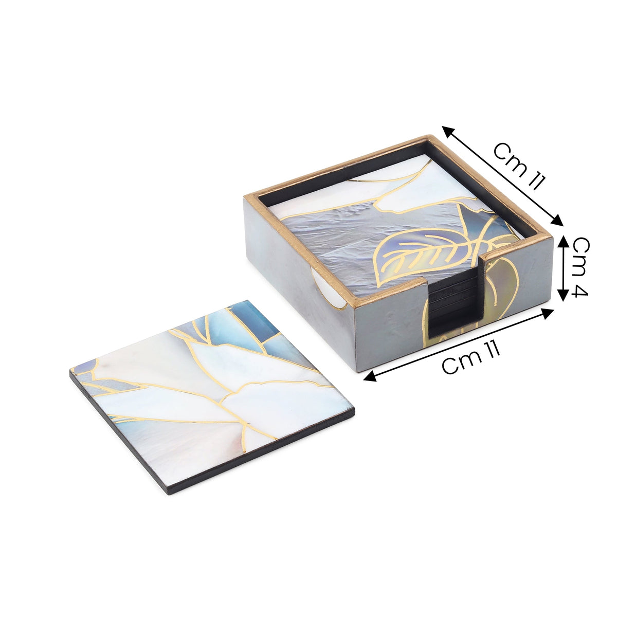 Azure Whisper Coaster Set of 4 M.M.I. OVERSEAS