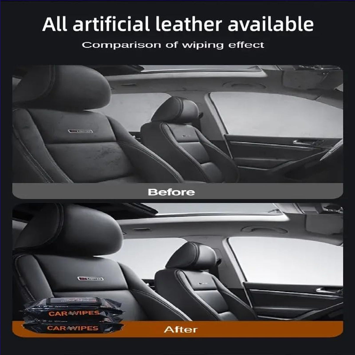 Car Dashboard Scratch Remover Tissue (80 Pcs Set) Wukusy