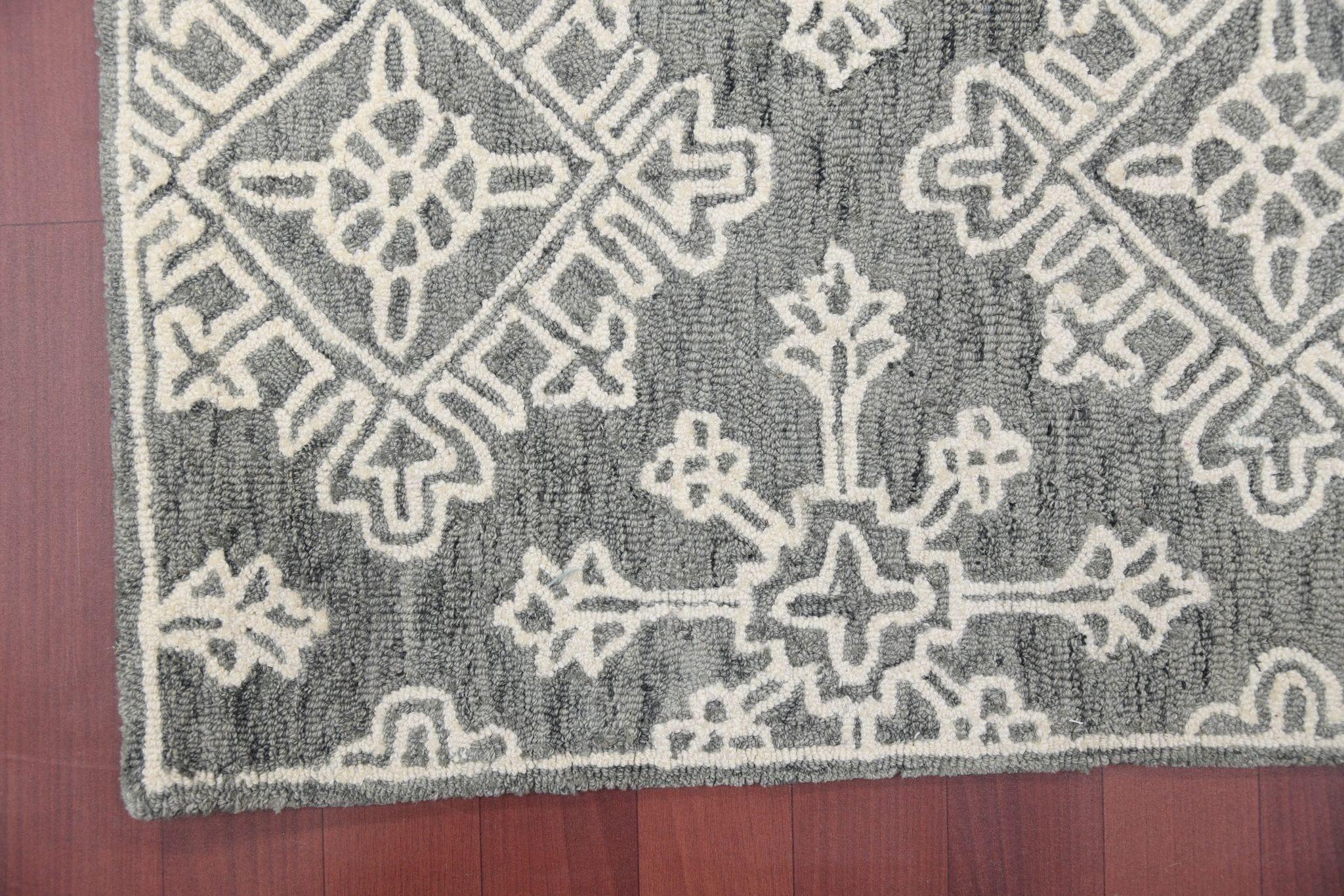 Gray Steel Wool Boston 4x6 Feet Hand-Tufted Carpet - Rug - Ouch Cart