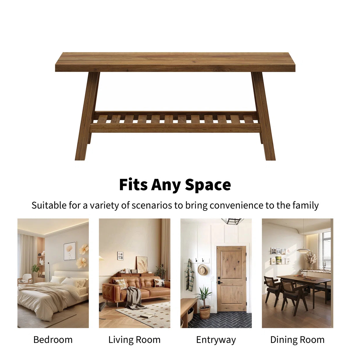 Solid Reclaimed Wood Bench