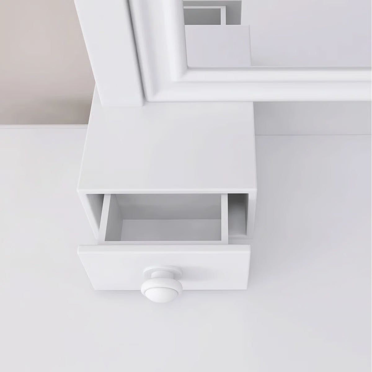 Elegant 44.4" Makeup Vanity Desk – Large Mirror & Convenient Drawer-OUCH CART Dressing table