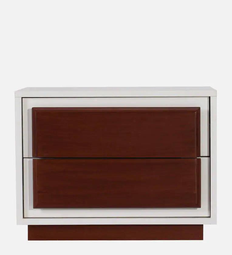 Bedside Table in Frosty White Colour - Ouch Cart