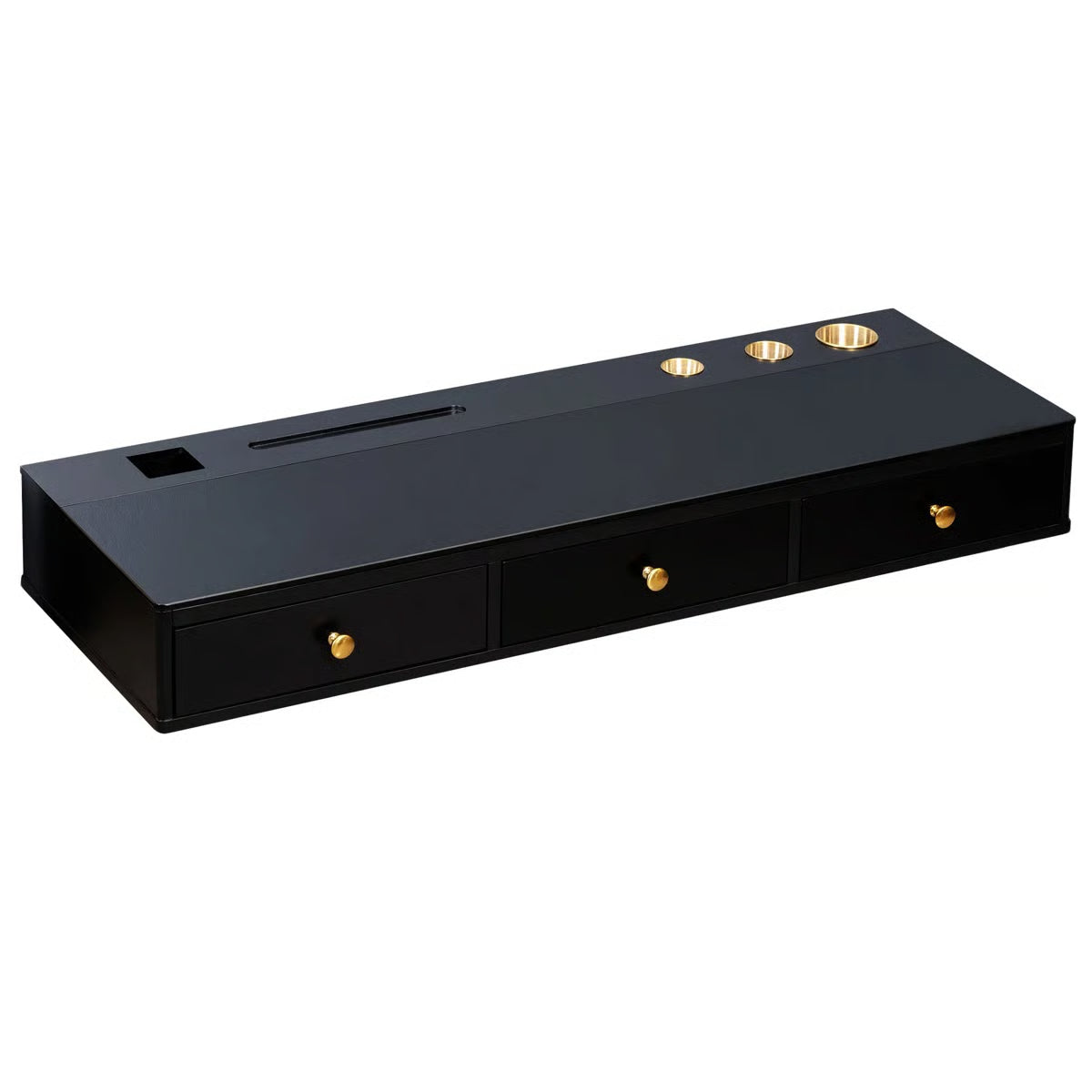 47 Inch Floating Shelf with Storage Drawer Contemporary Design