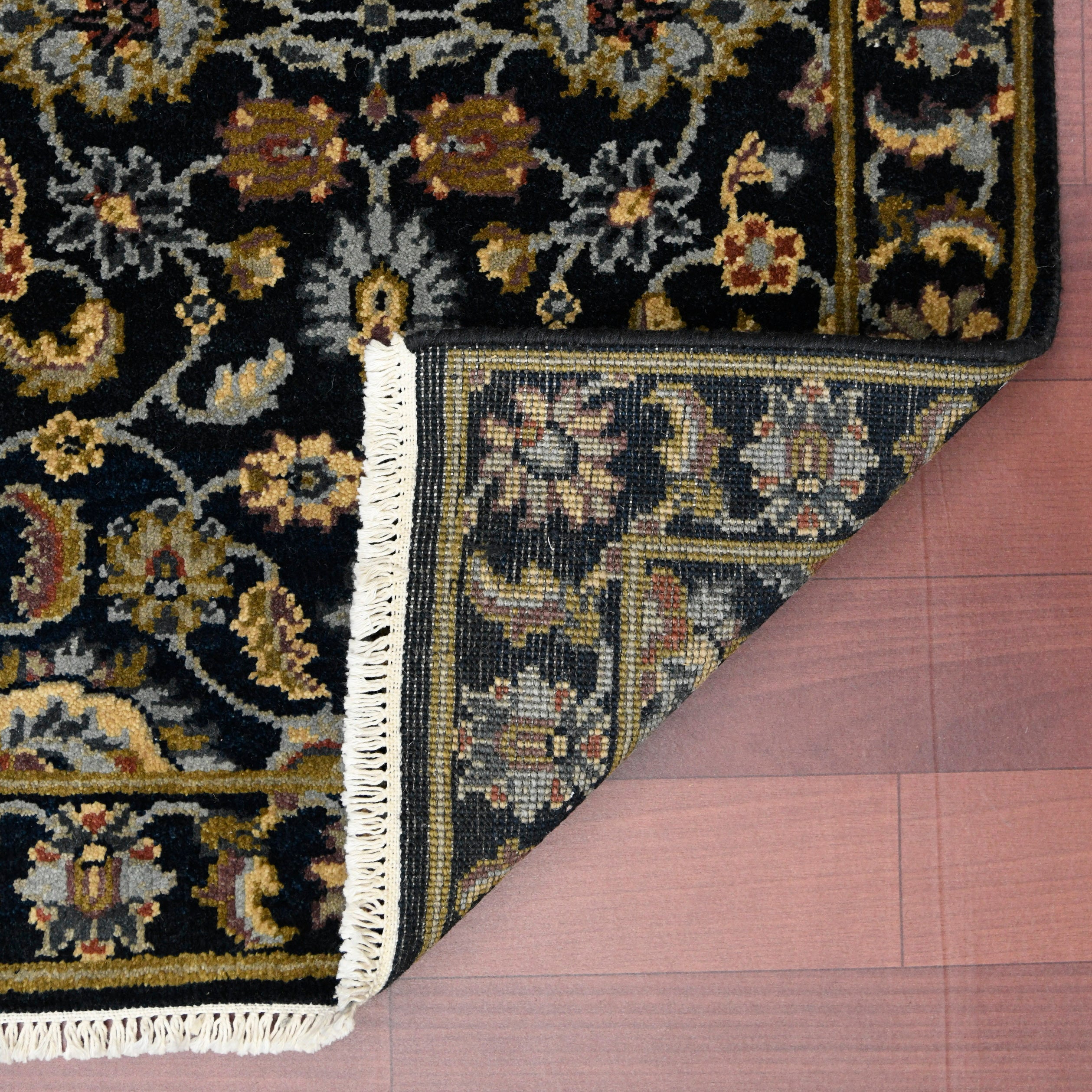 Luxor Classic Pattern Hand Knotted  Rectangle Anti-Skid Designer Carpet, Prayer Rug For Office Cabins, Small Living Spaces - 2'X3'