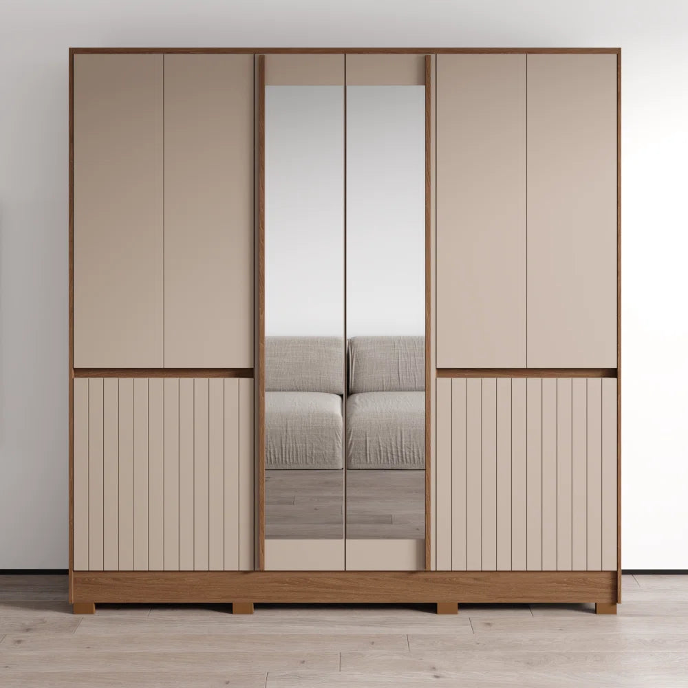 Alaska Wooden Wardrobe – Stylish Armoire for Bedroom Organization-OUCH CART | Wardrobe