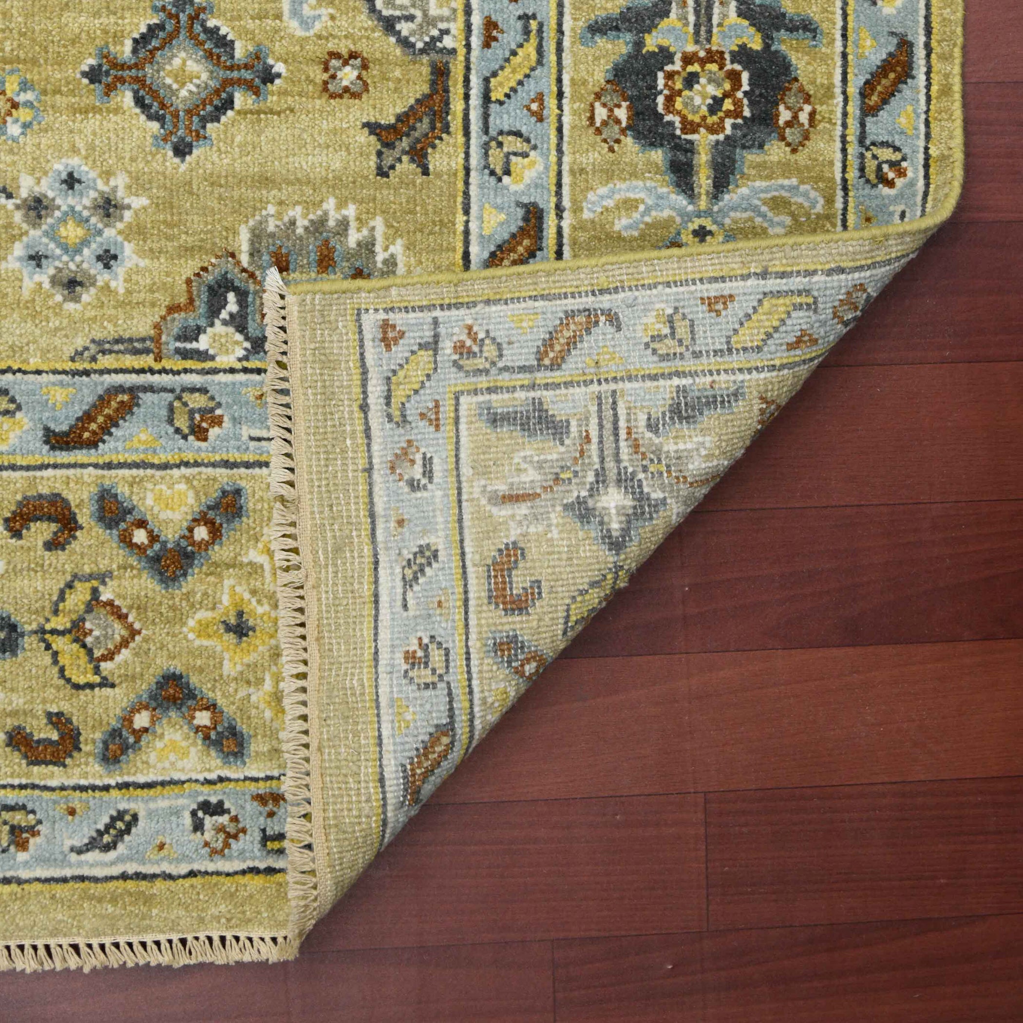 Bristol Traditional Pattern Hand Knotted  Rectangle Anti-Skid Designer Carpet, Area Rug For Bed Room, Living Room - 9'x12'