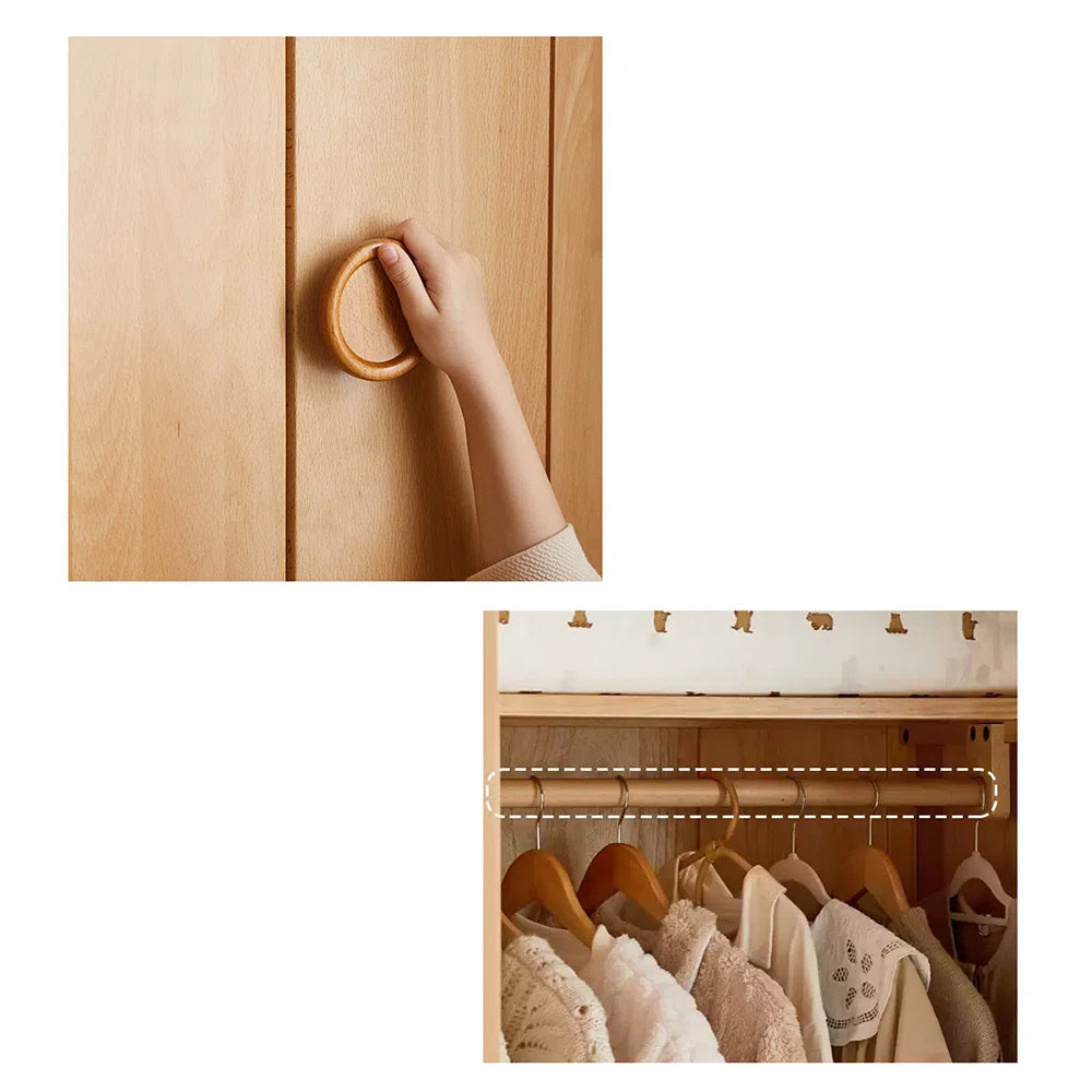 Minimalist European Retro Wardrobe Elegant Bedroom Organization Solution