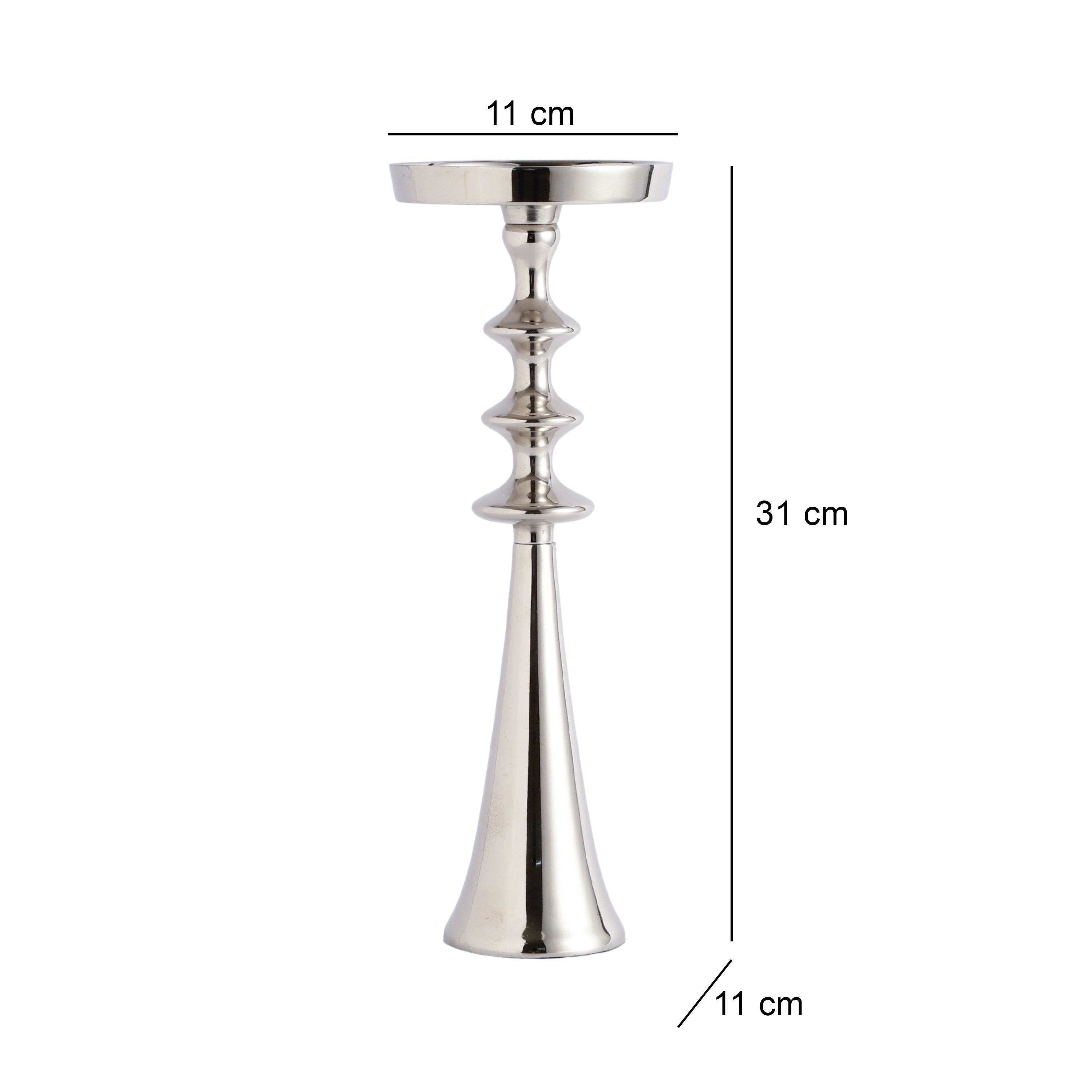 Altar Flame Silver Candle holder