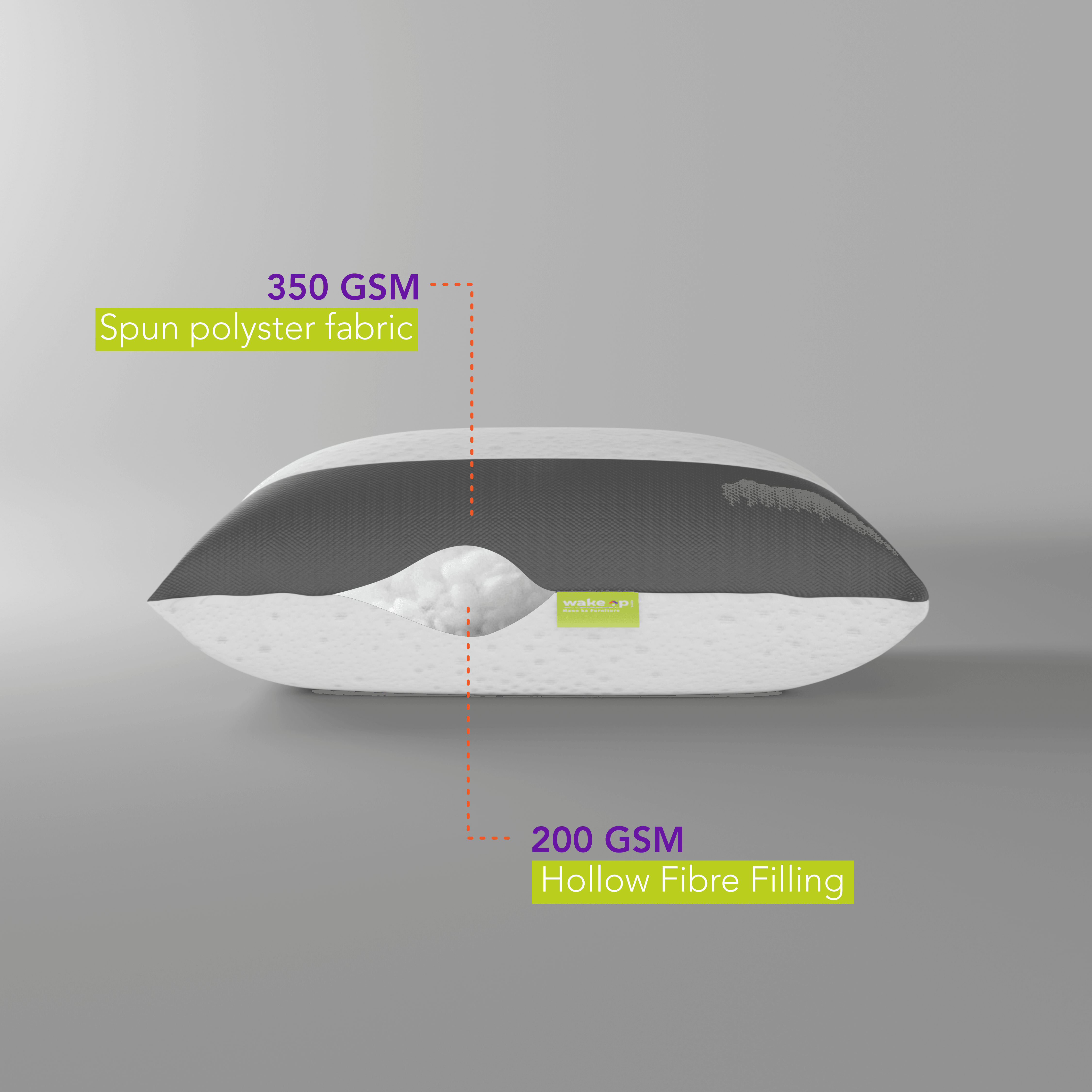 Beta Rest Fibre Pillow In White - Ouch Cart