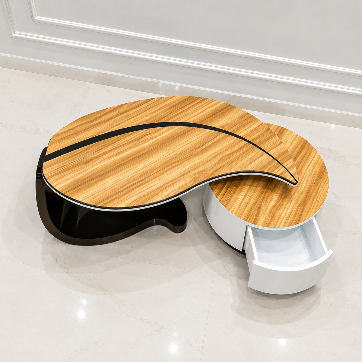 Ouch Cart Modern Designer Coffee Table with Storage Drawer Ouch Cart