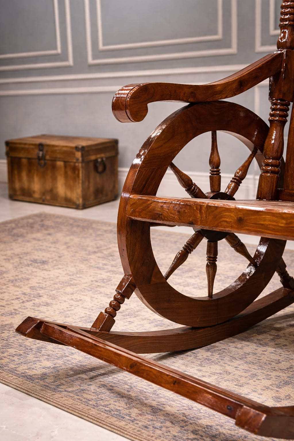 Wooden Rocking Chair Resting Chair Grandpa Rocking Chair Made Of High Quality Wood OUCH CART