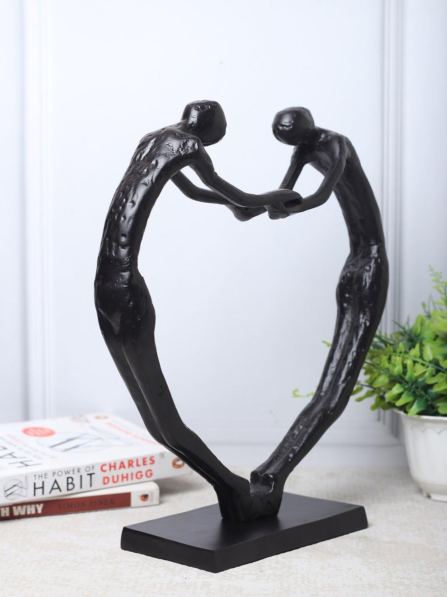 Heartfelt Harmony Sculpture in Black - Ouch Cart