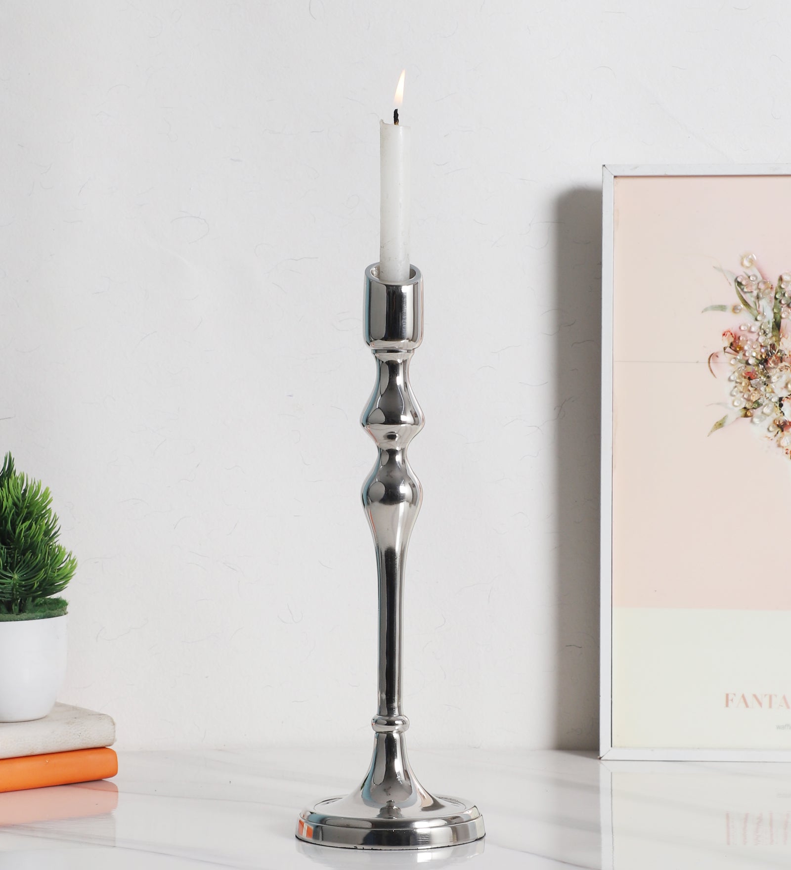 Lumora Small Silver Candleholder - OUCH CART