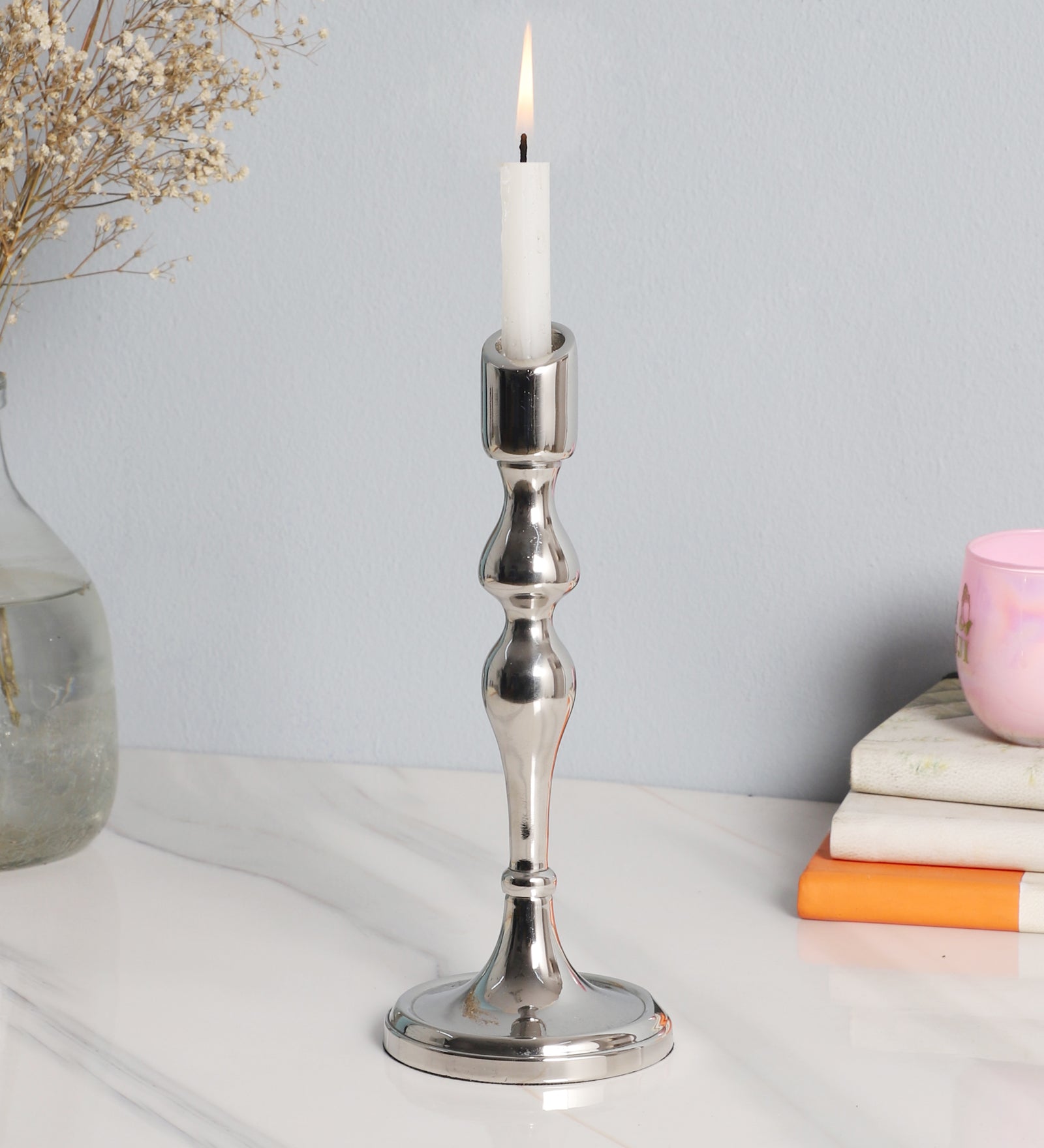 Lumora Large Silver Candleholder - OUCH CART