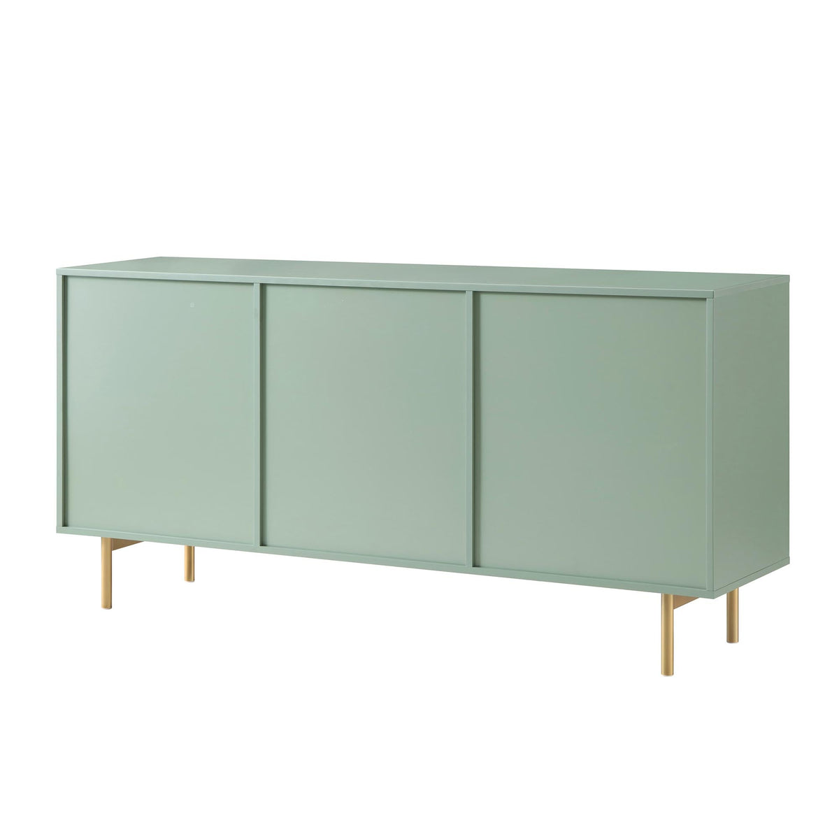 Modern Fluted Sideboard Cabinet with Drawers & Storage Ouch Cart