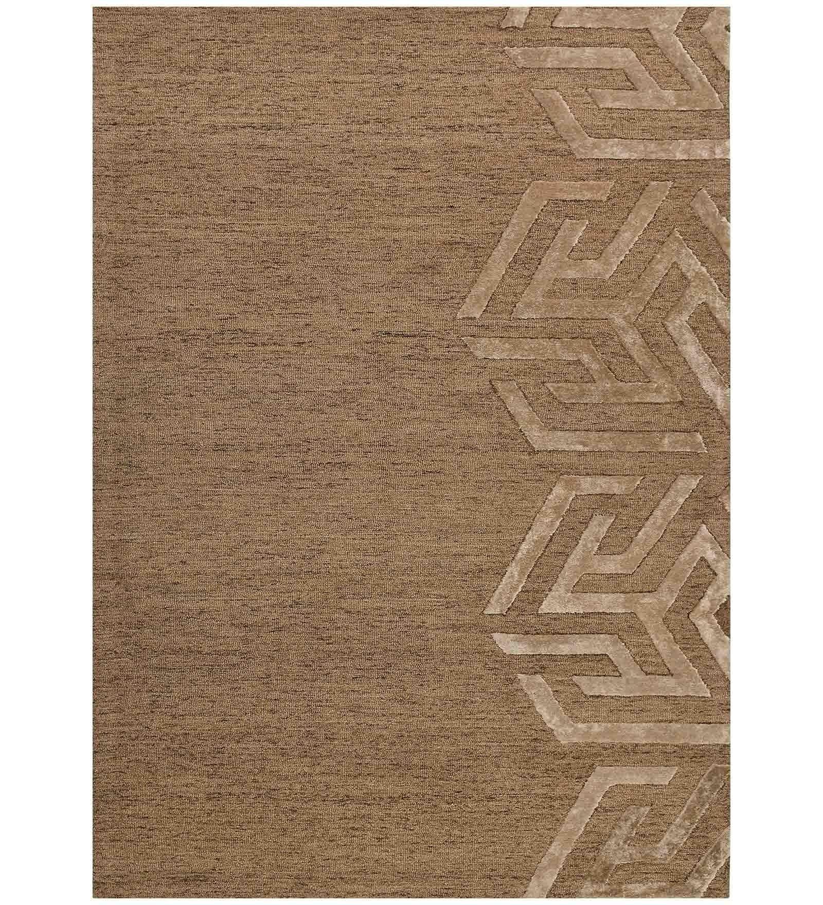 RED ROBIN Wool & Viscose Canyan 4x6 Feet Hand-Tufted Carpet - Rug - Ouch Cart