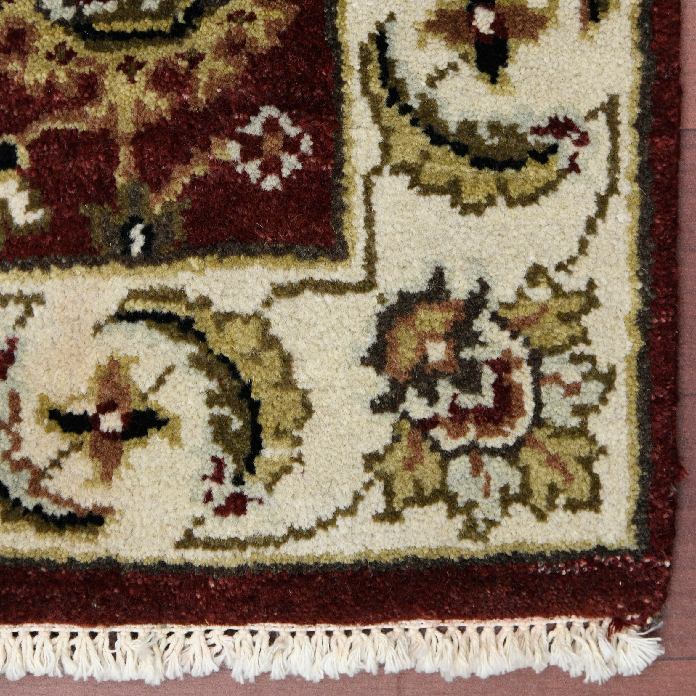 Luxor Classic Pattern Hand Knotted  Rectangle Anti-Skid Designer Carpet, Prayer Rug For Office Cabins, Small Living Spaces - 2'X3'
