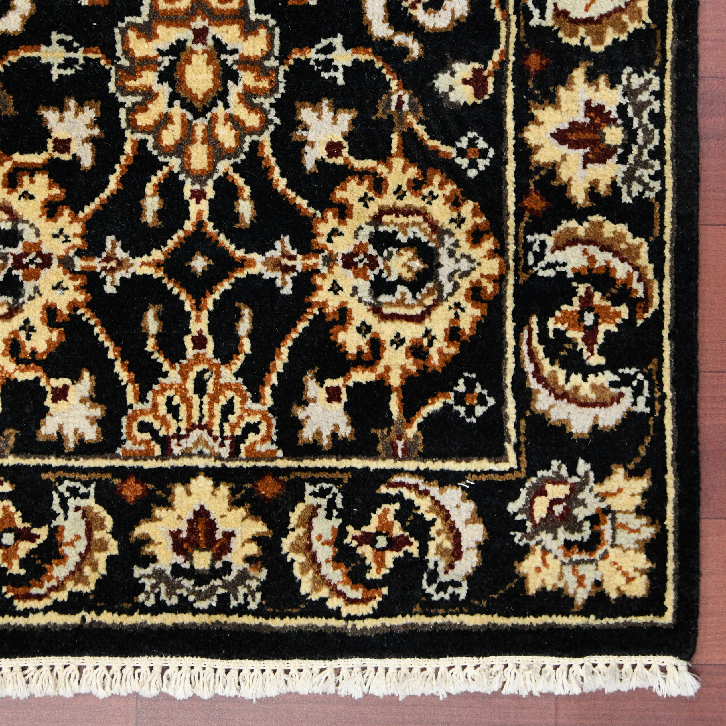 Luxor Classic Pattern Hand Knotted  Rectangle Anti-Skid Designer Carpet, Prayer Rug For Office Cabins, Small Living Spaces - 2'X3'