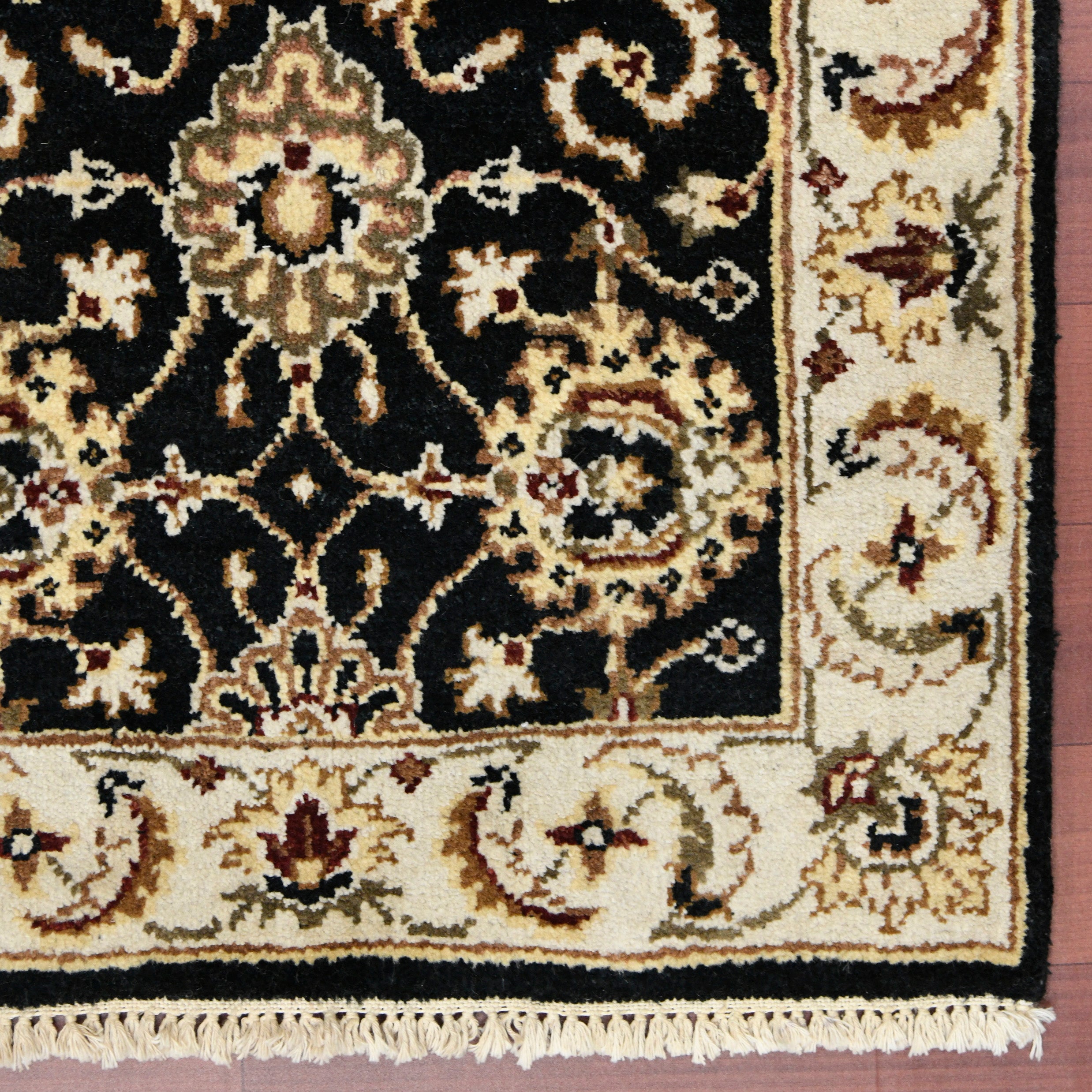 Luxor Classic Pattern Hand Knotted  Rectangle Anti-Skid Designer Carpet, Prayer Rug For Office Cabins, Small Living Spaces - 2'X3'