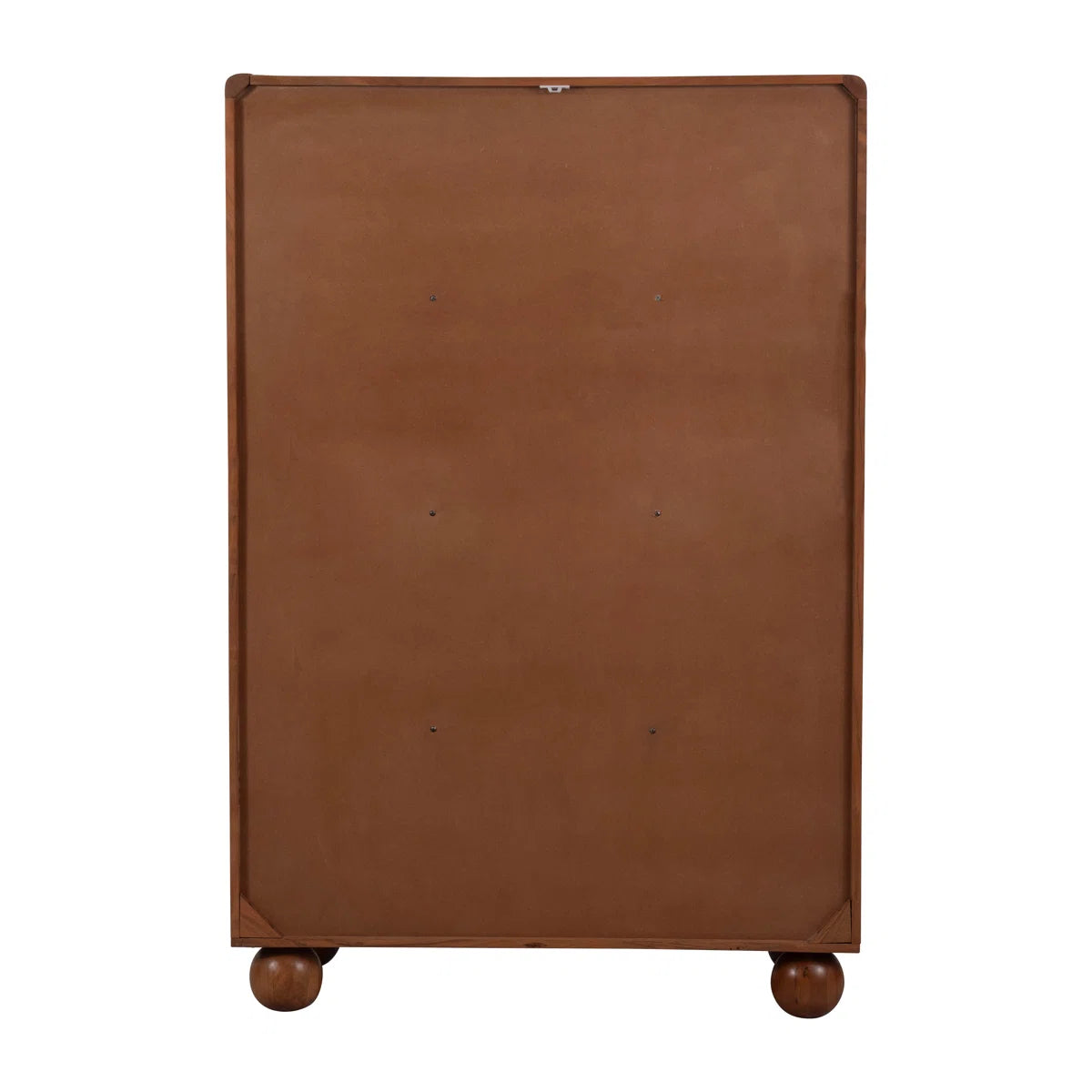 60" Brown Acacia Wood Armoire – Modern Bedroom Wardrobe, Rectangular Design