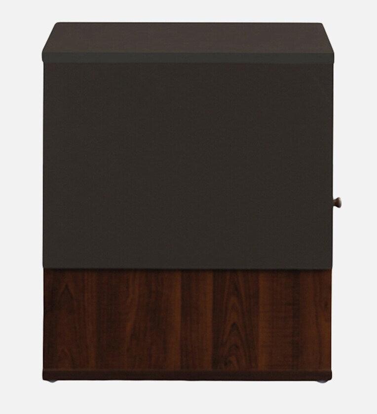 Bedside Table in Dark Walnut Finish with Drawer - Ouch Cart
