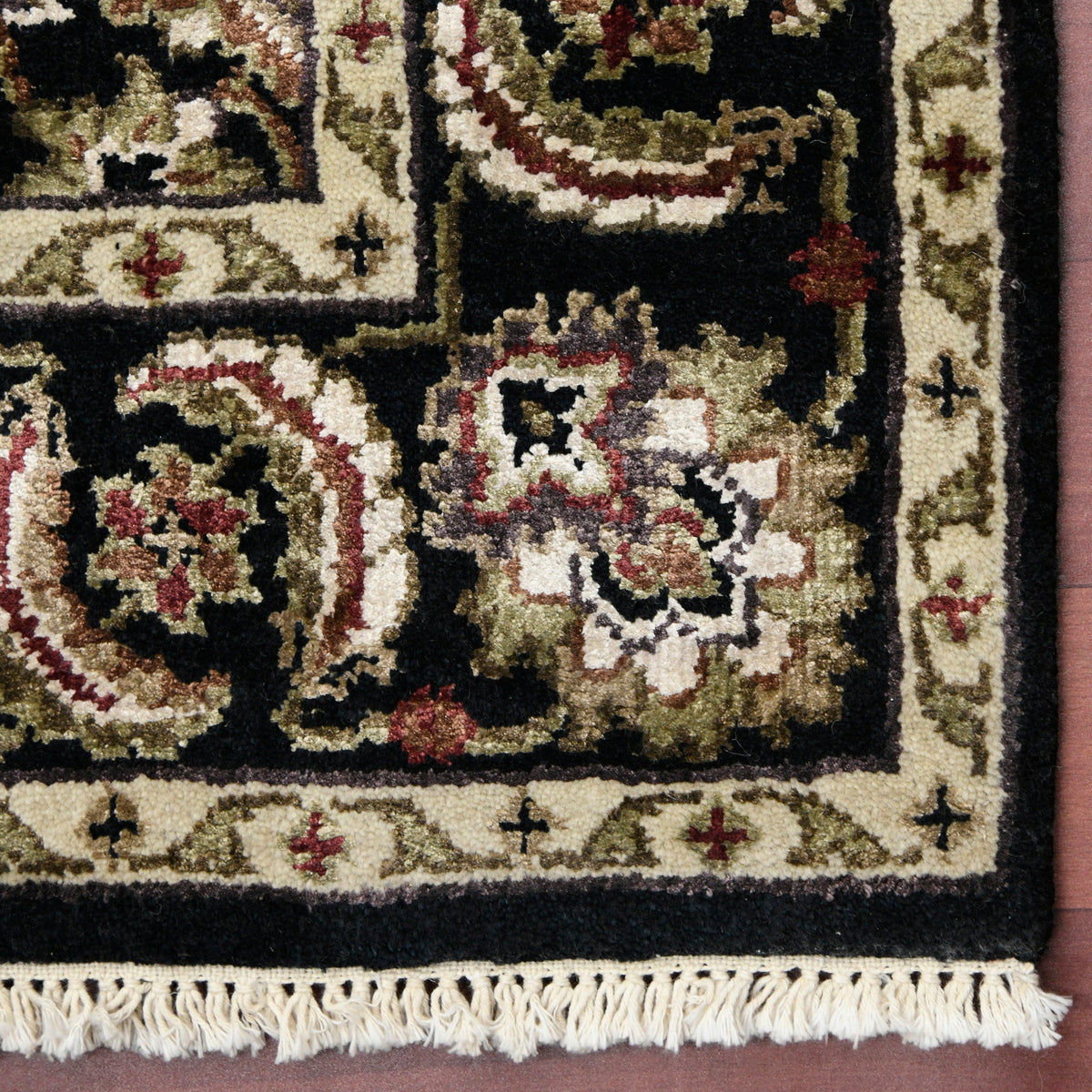 Luxor Classic Pattern Hand Knotted Rectangle Anti-Skid Designer Carpet, Prayer Rug For Office Cabins, Small Living Spaces - 2'X3' Saraswati Global