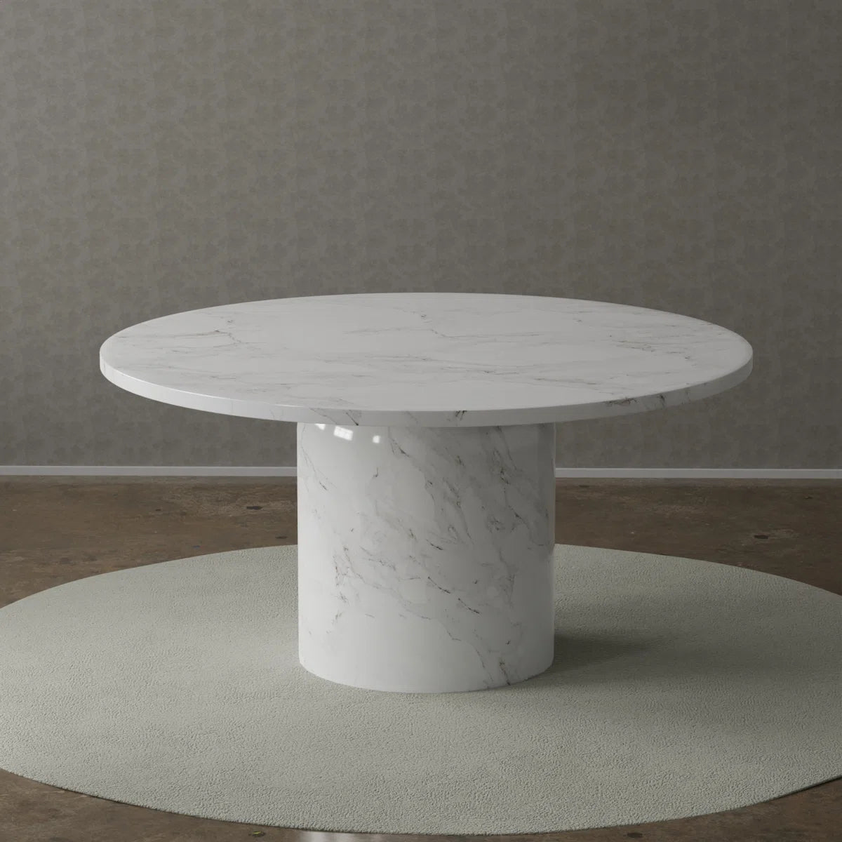 6-Piece Marble Dining Table Set OUCH CART