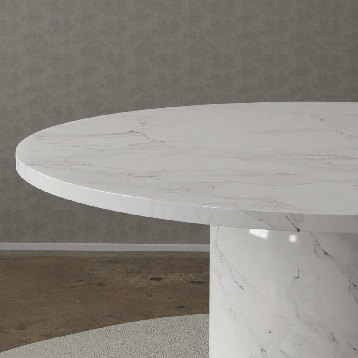 6-Piece Marble Dining Table Set OUCH CART