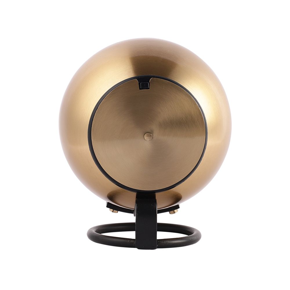 Larissa Stand Globe Clock in Black & Gold Finish-OUCHCART