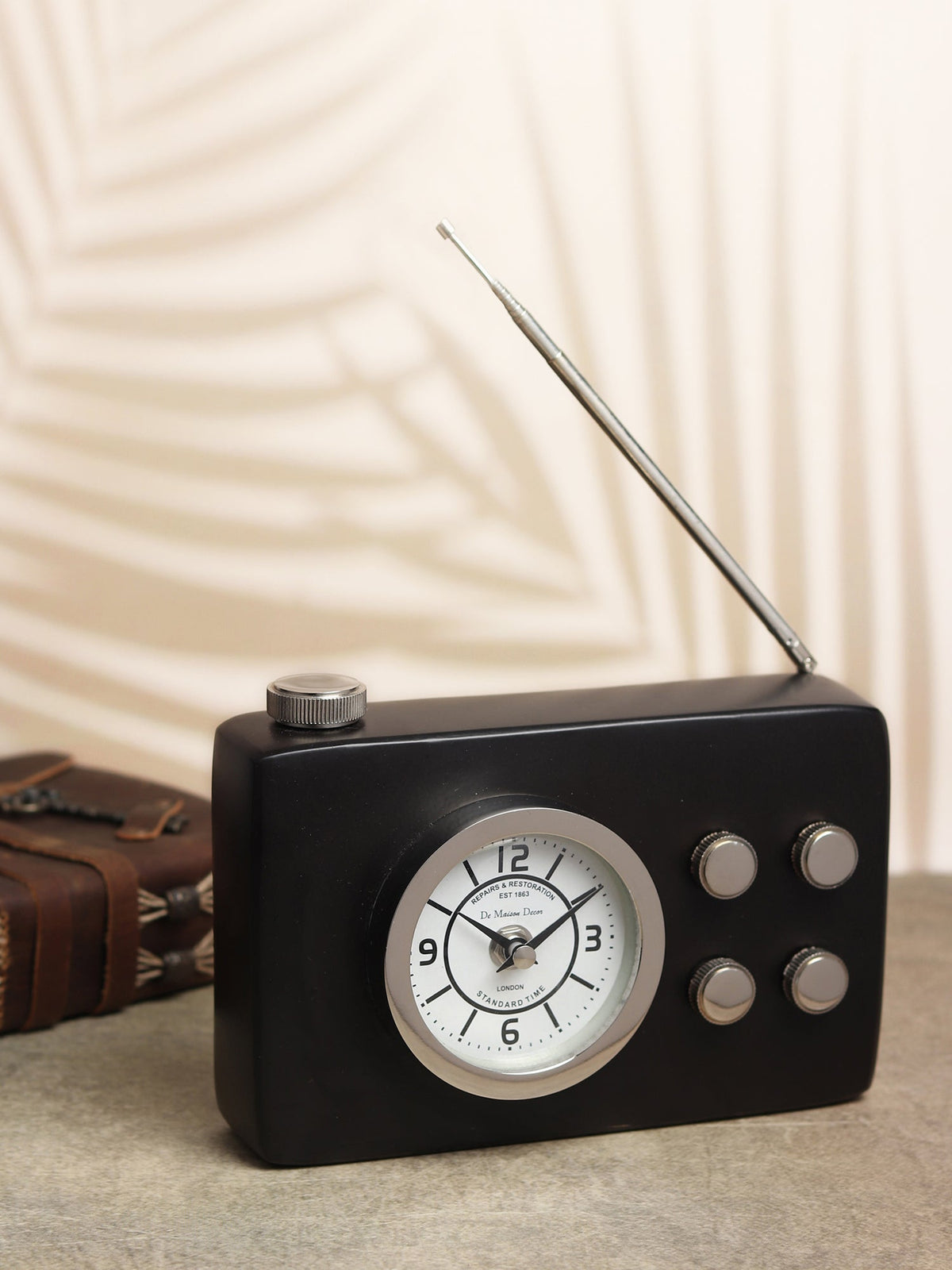 Broadcaster Table Clock In Black M.M.I. OVERSEAS