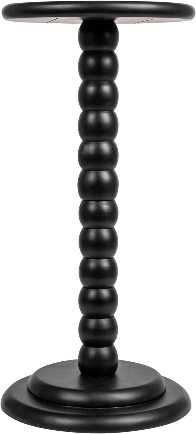 Creative Co-Op Stacked Pedestal Cocktail Side Table, Plant Stand Black - Ouch Cart