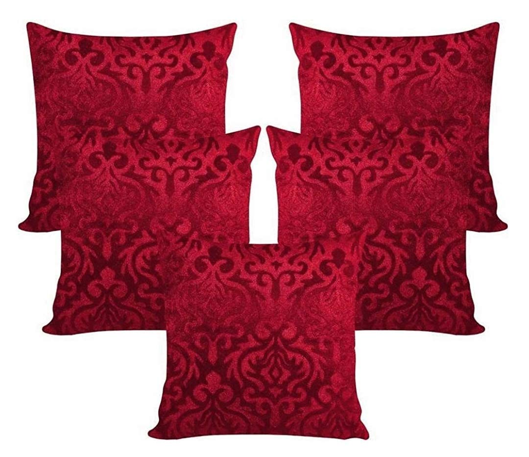 Stylish Geometric Velvet Cushion Covers 20 x 10 Inch, Set of 5 OUCH CART