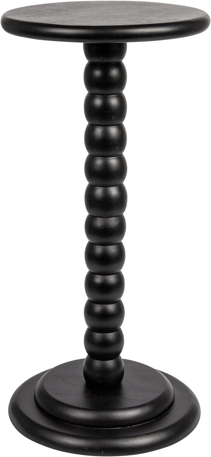Creative Co-Op Stacked Pedestal Cocktail Side Table, Plant Stand Black - Ouch Cart