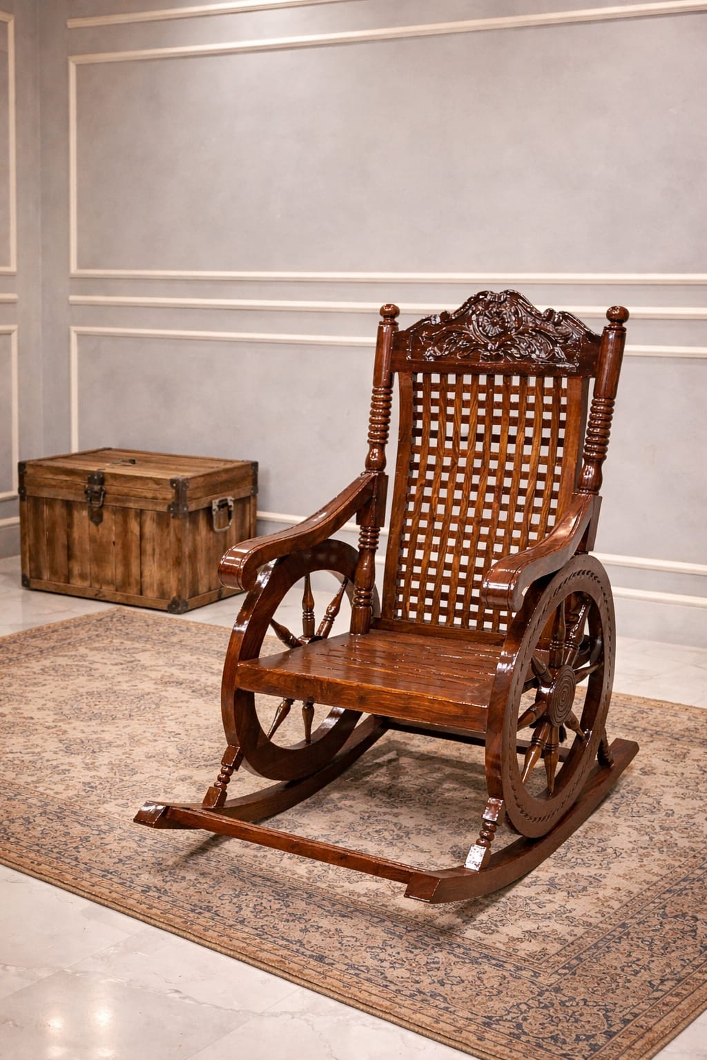 Wooden Rocking Chair Resting Chair Grandpa Rocking Chair Made Of High Quality Wood OUCH CART