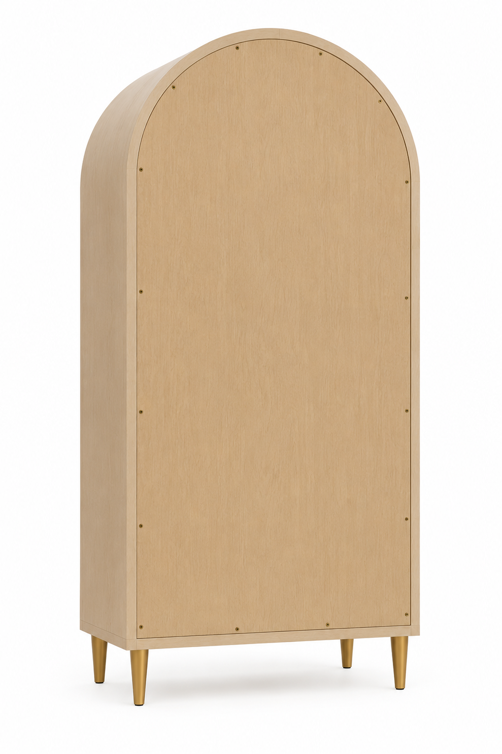 Modern Arched Wooden Wardrobe with Sage Green Doors OUCH CART