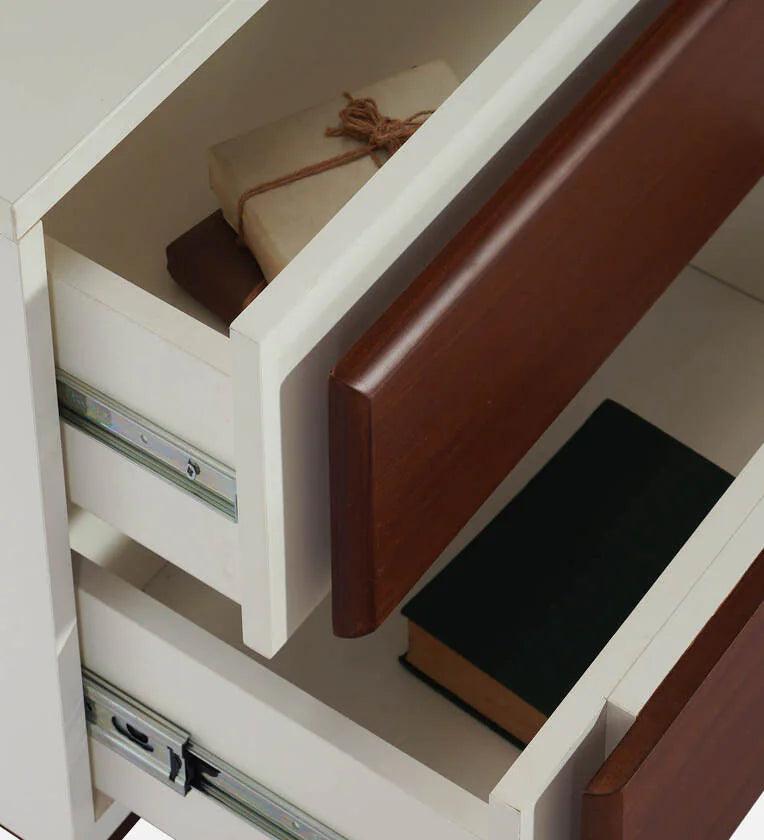 Bedside Table in Frosty White Colour - Ouch Cart