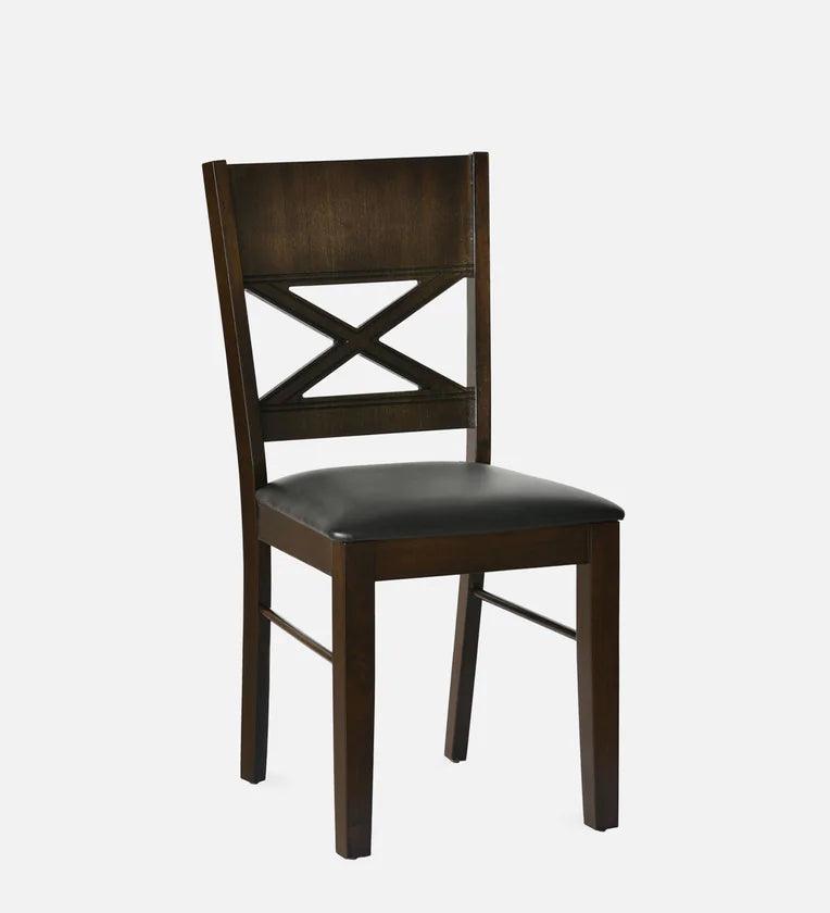 4 Seater Dining Set in Dark Walnut Finish - Ouch Cart