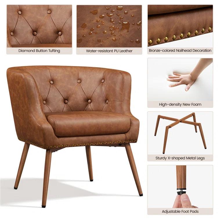 Wide Tufted Armchair - Ouch Cart