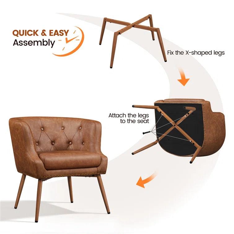 Wide Tufted Armchair - Ouch Cart
