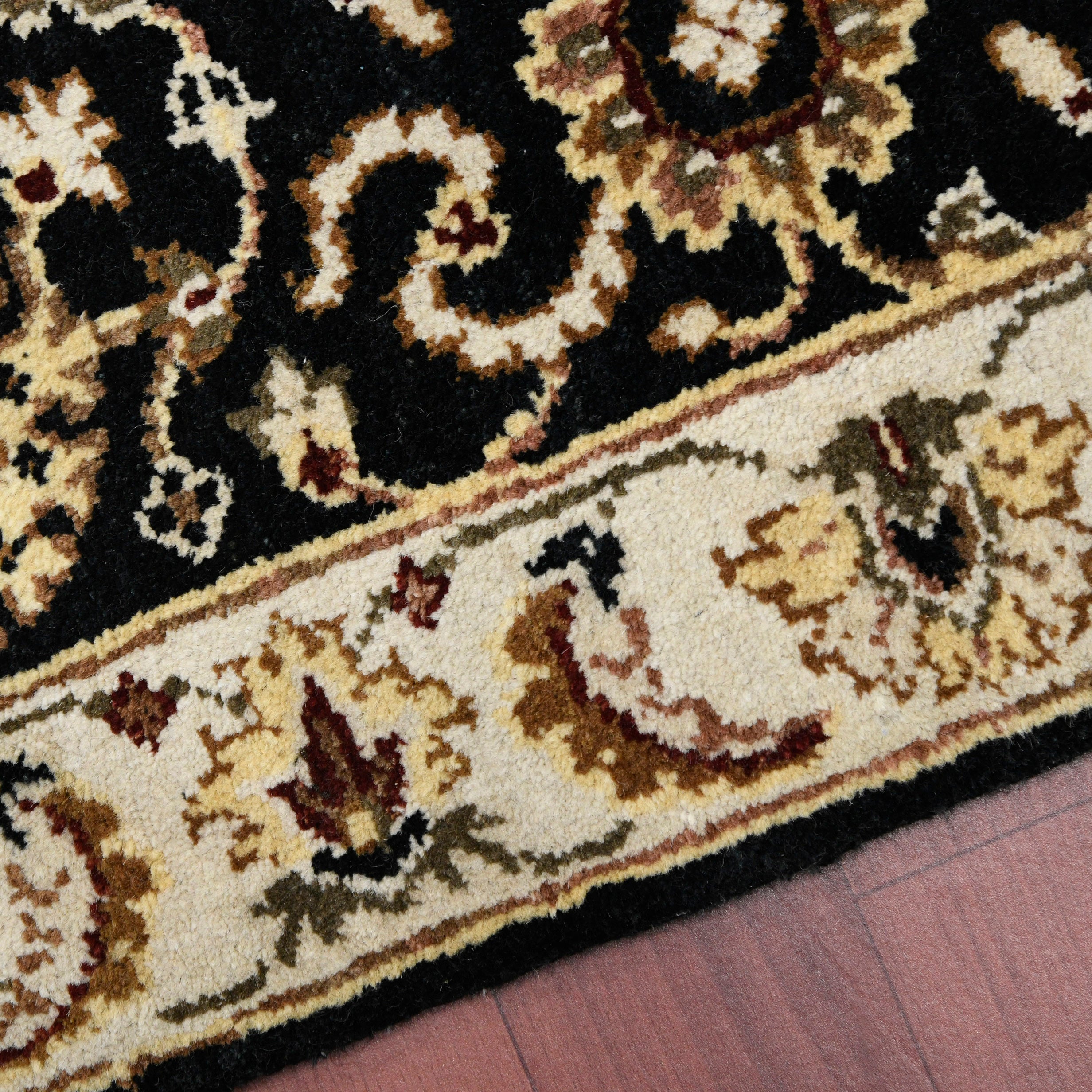 Luxor Classic Pattern Hand Knotted  Rectangle Anti-Skid Designer Carpet, Prayer Rug For Office Cabins, Small Living Spaces - 2'X3'