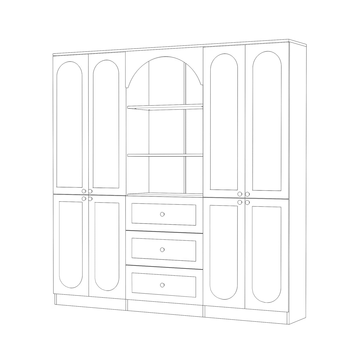 White Finish Wardrobe With Durable Storage And Elegant Design